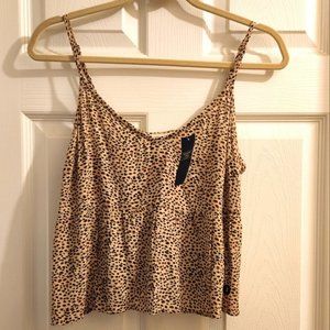 NWT Abercrombie Linen Peplum Tank